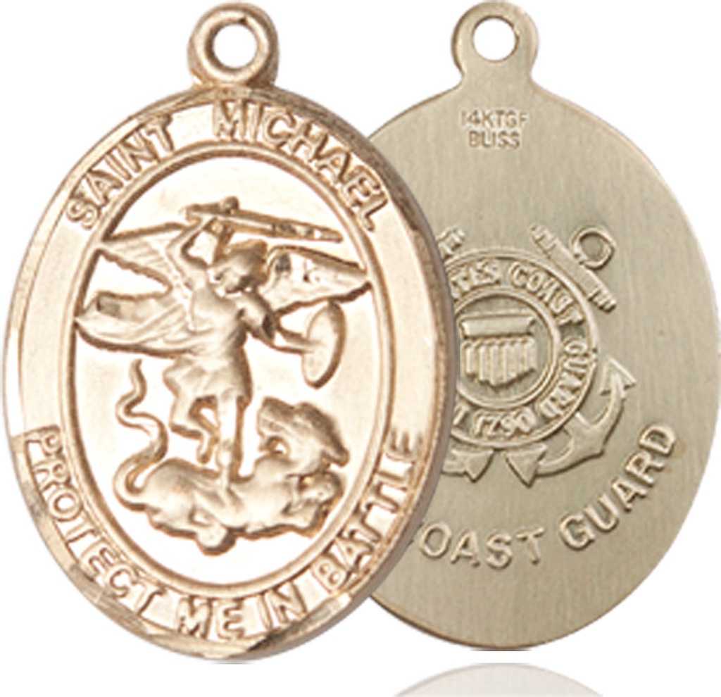 14kt Gold Filled Saint Michael Coast Guard Medal