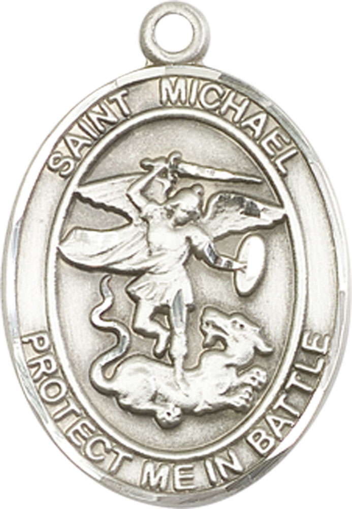Sterling Silver Saint Michael Guardian Angel Medal