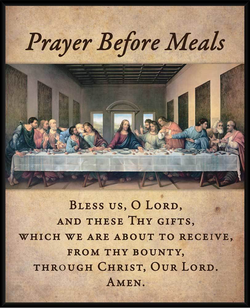 Prayer before meals w/Last Supper-DaVinci