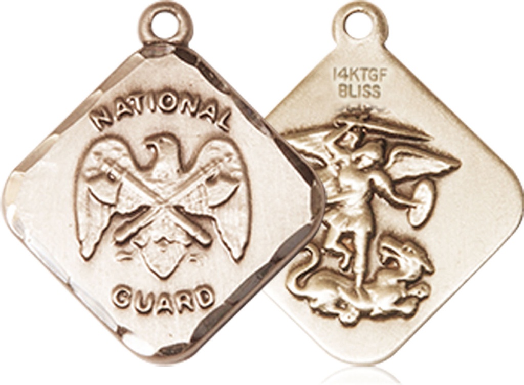 14kt Gold Filled National Guard Diamond Medal