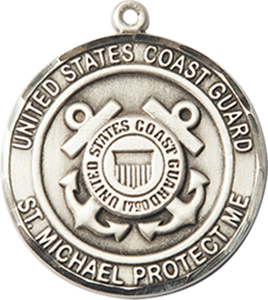 Sterling Silver Coast Guard St Michael Medal