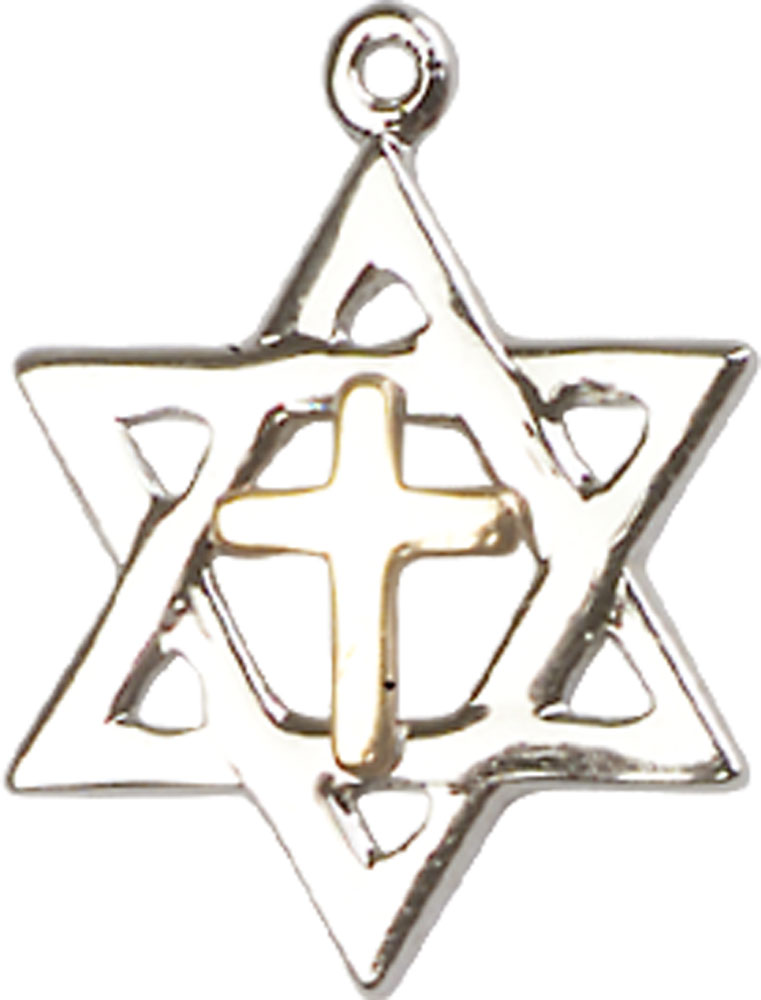Two-Tone GF/SS Star of David Medal