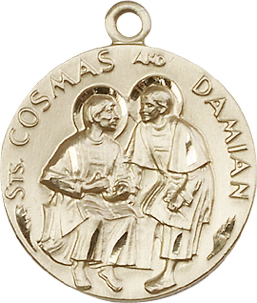 14kt Gold Filled Saints Cosmas &amp; Damian Medal