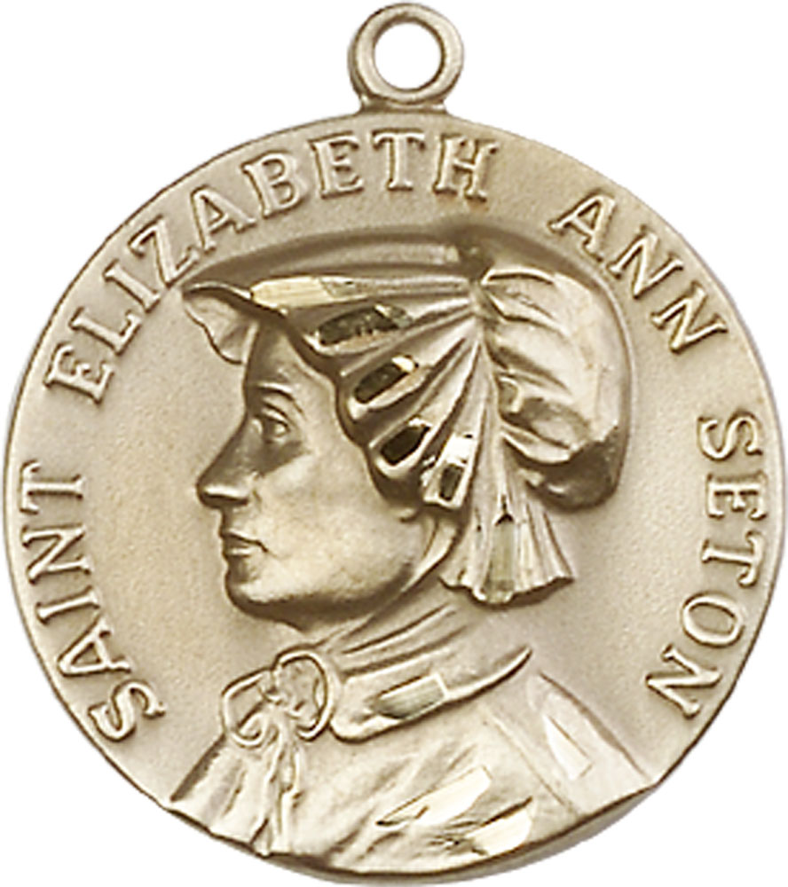14kt Gold Filled Saint Elizabeth Ann Seton Medal