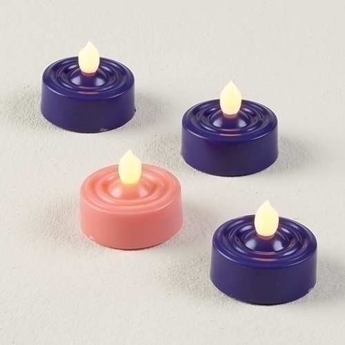 4PC ST LED TEA LIGHT CANDLES - Christmas