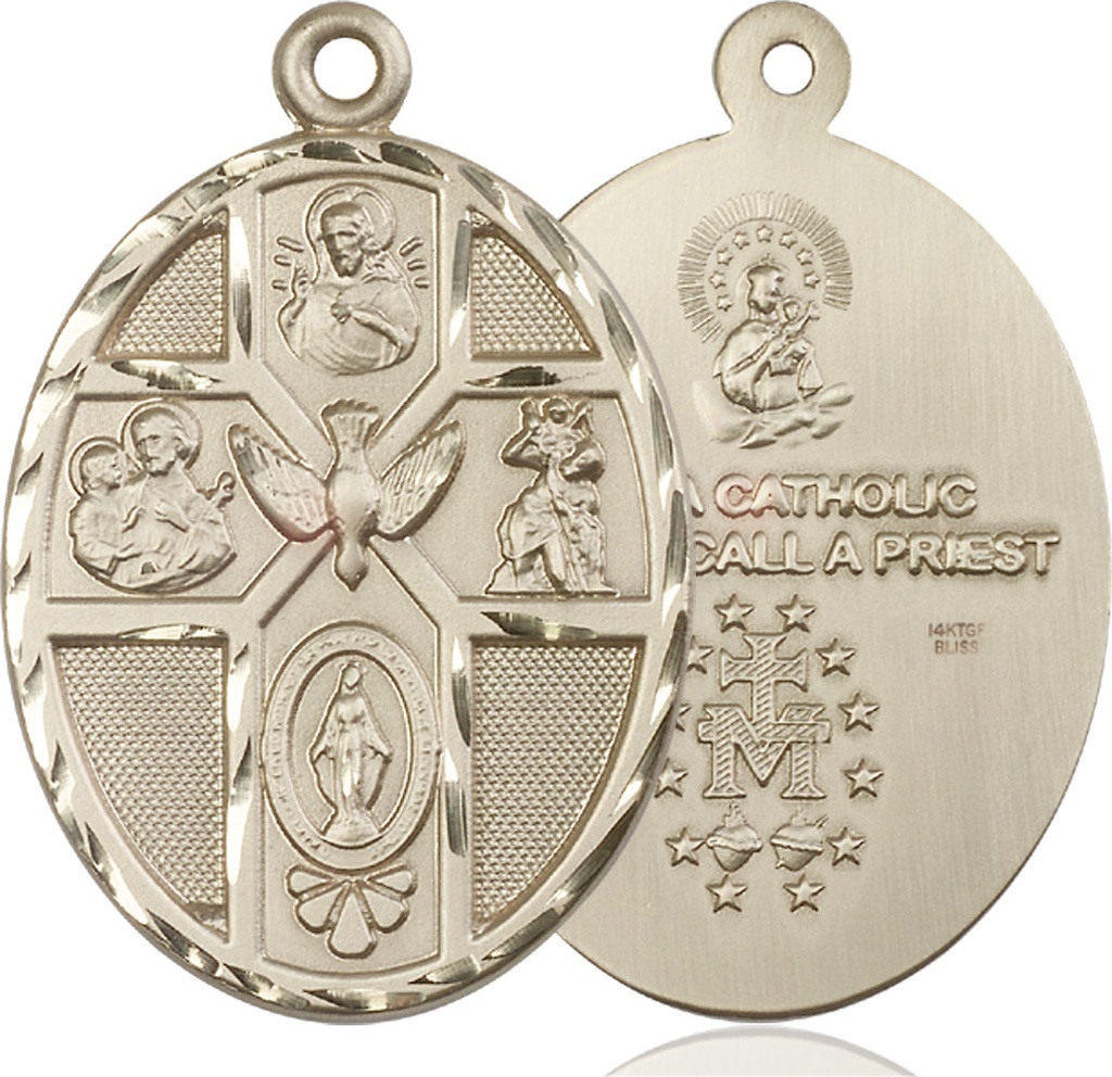 14kt Gold Filled 5-Way Holy Spirit Medal
