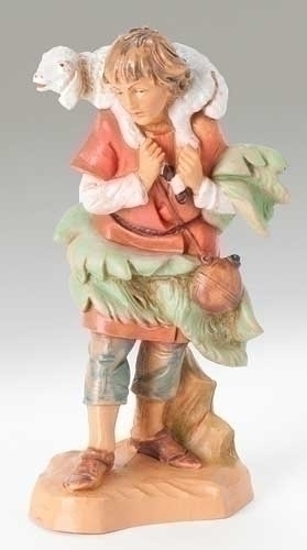 5&quot;Shepherd Gabriel Figure With Story - Christmas