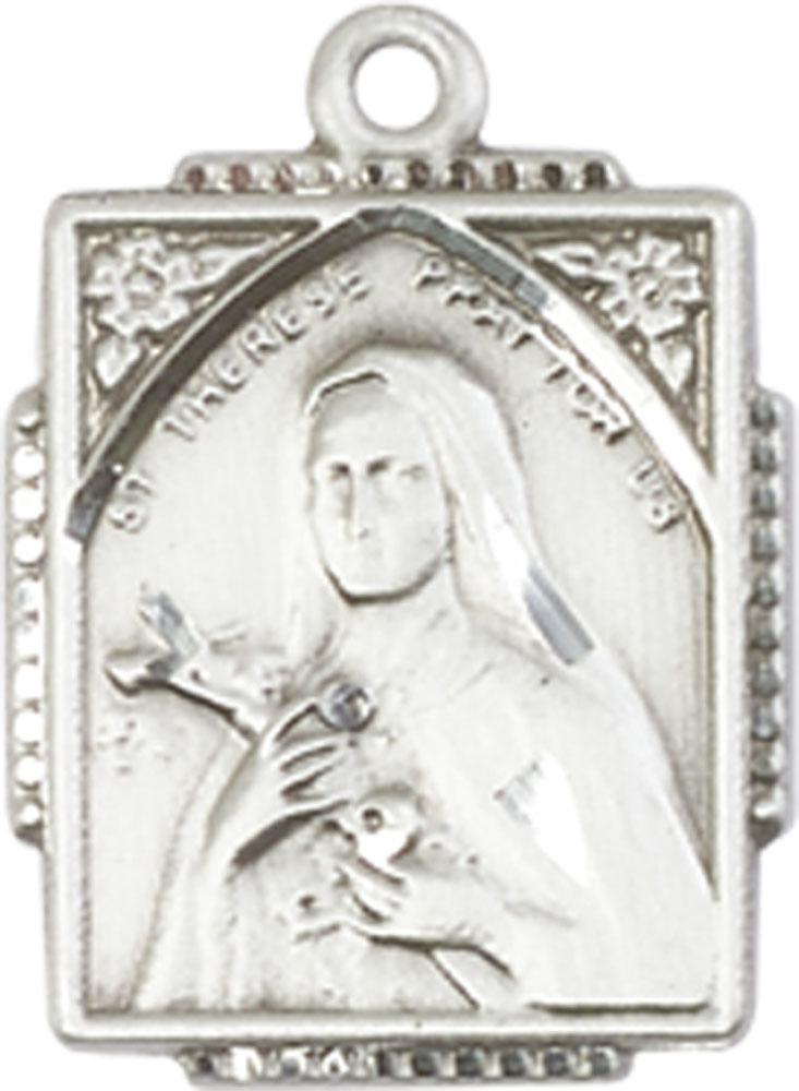 Sterling Silver Saint Therese Medal Gift Box