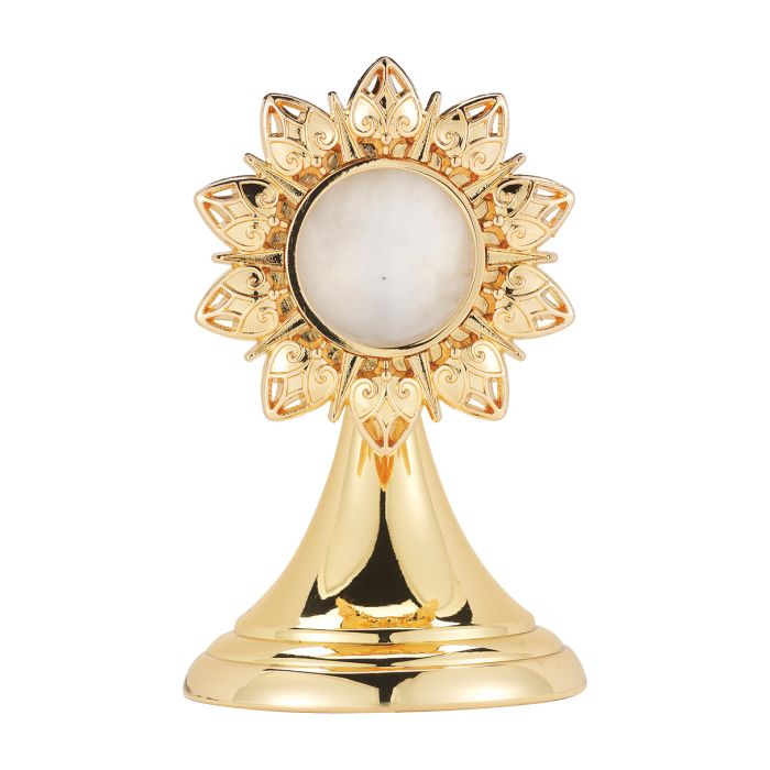 Gold Finish Filigree Border Reliquary with 1.5 inch Opening-P65