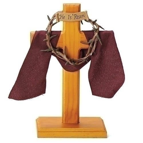 7.5in. Crown Of Thorns Desk Cross - Communion