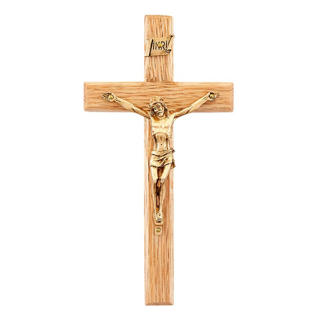 6 1/4&quot; Oak Crucifix