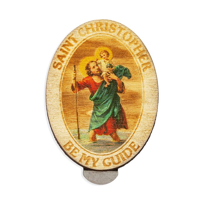 St. Christopher Oval Visor Clip