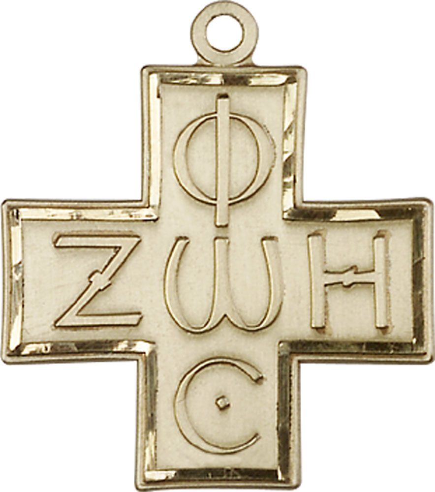 14kt Gold Filled Light &amp; Life Cross Medal