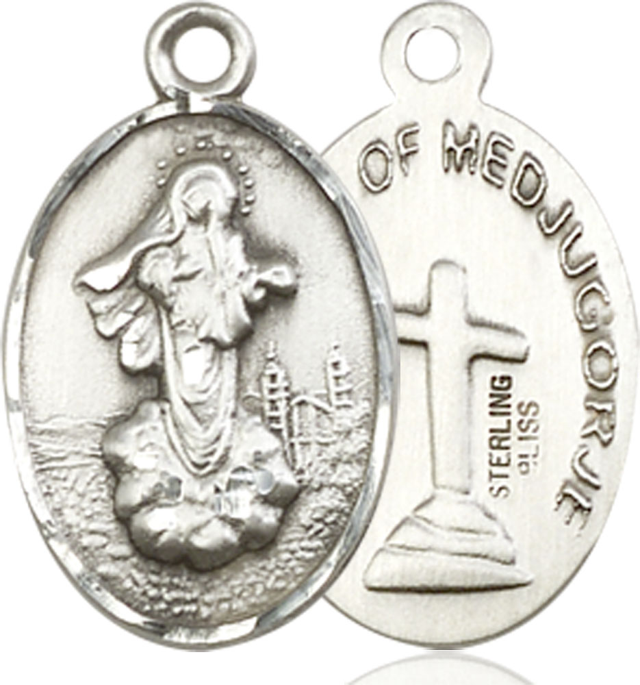 Sterling Silver Our Lady of Medugorje Medal