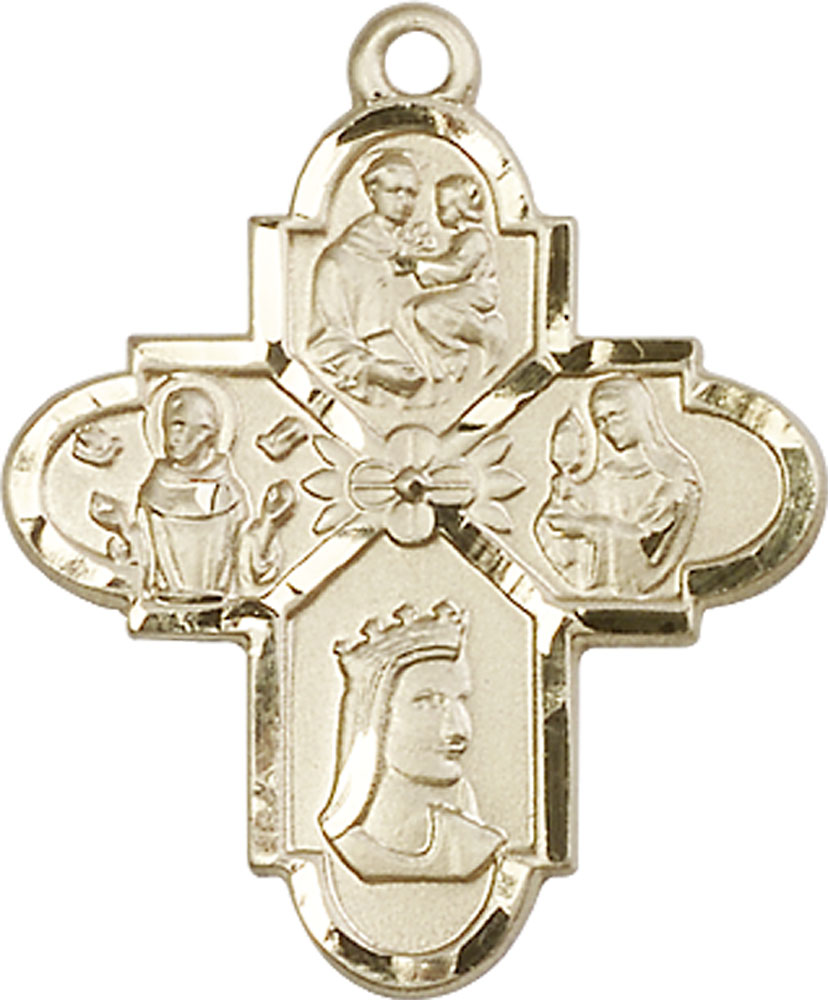 14kt Gold Filled Franciscan 4-Way Medal