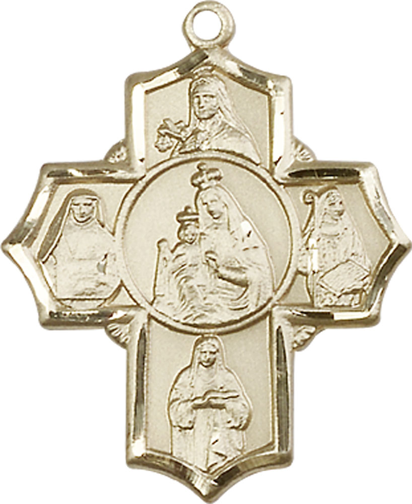 14kt Gold Filled Our Lady of Mount Carmel 4-Way Medal