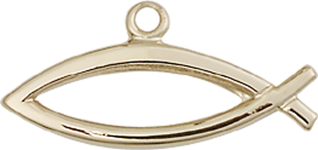 14kt Gold Filled Fish Medal