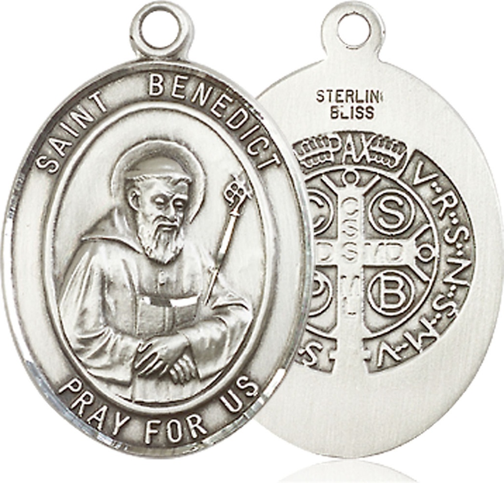Sterling Silver Saint Benedict Medal