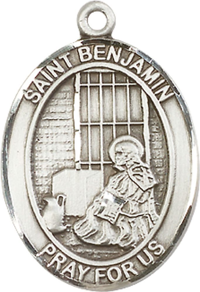 Sterling Silver Saint Benjamin Medal
