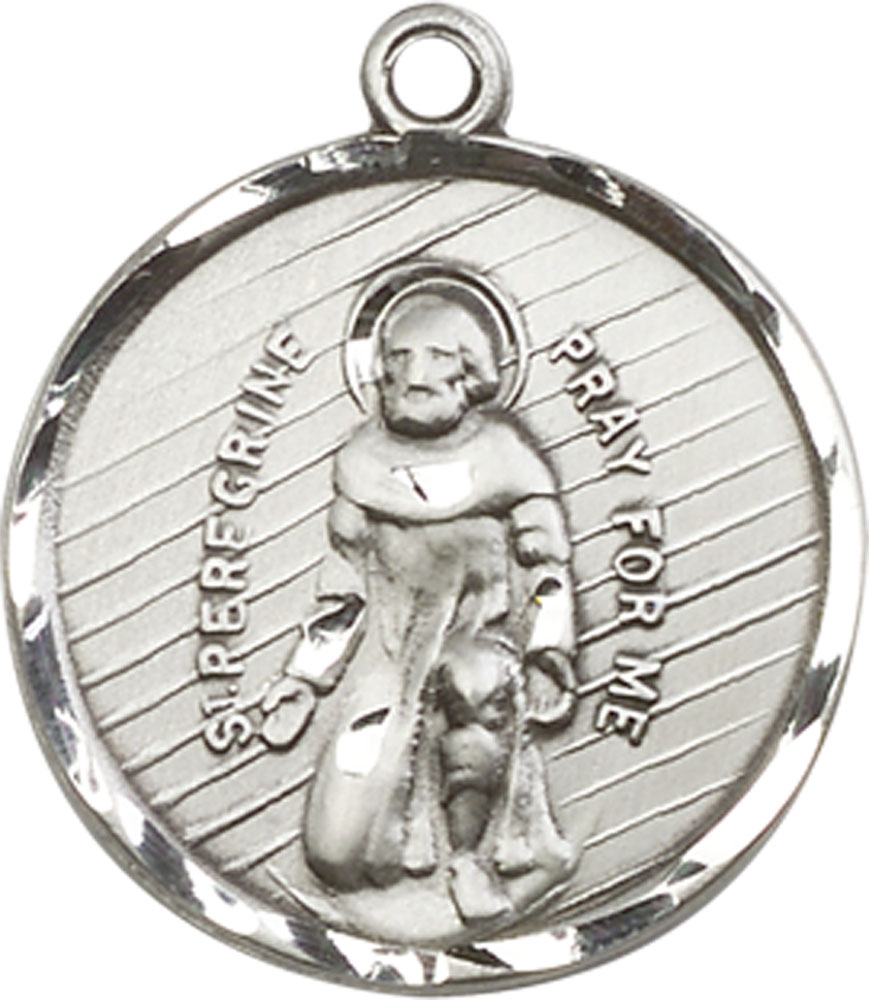 Sterling Silver Saint Perregrine Medal