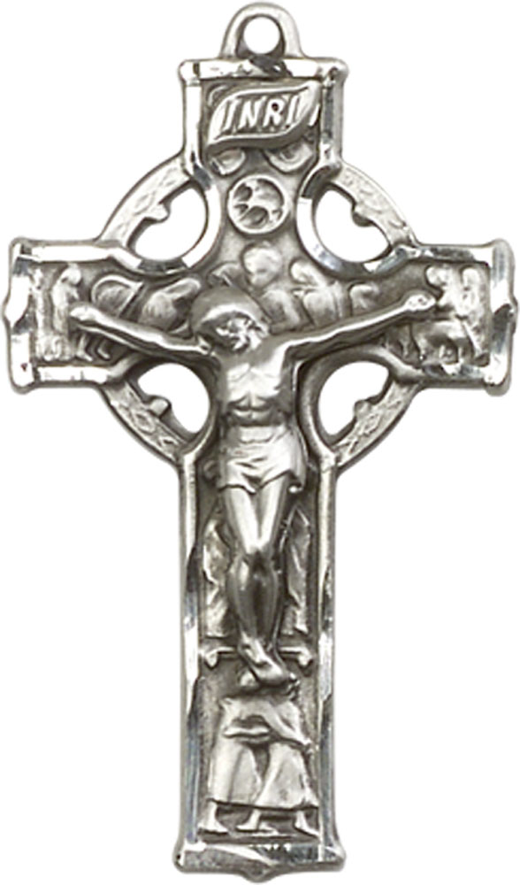 Sterling Silver Celtic Crucifix Medal