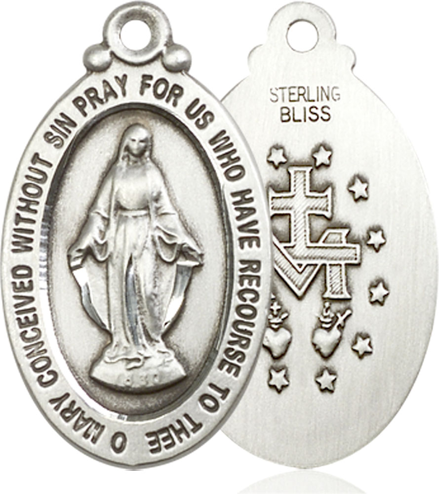 Sterling Silver Miraculous Medal - With Box