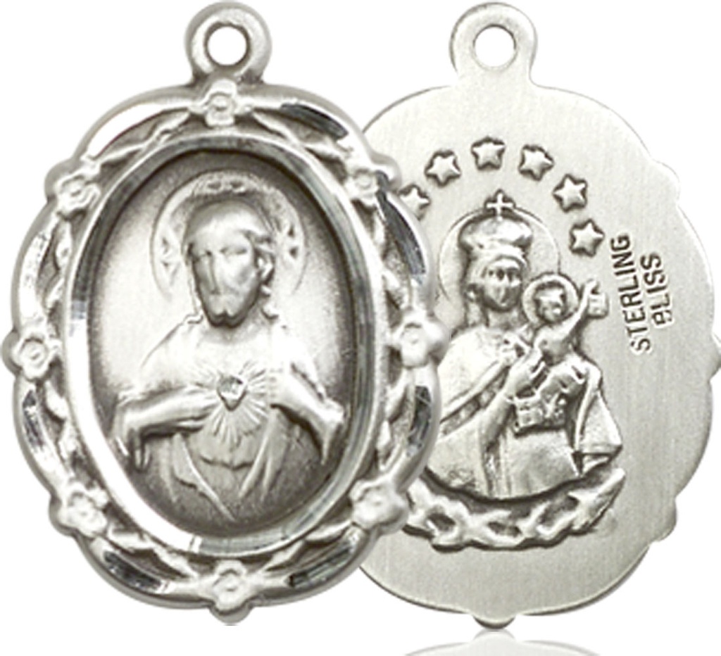 Sterling Silver Scapular Medal