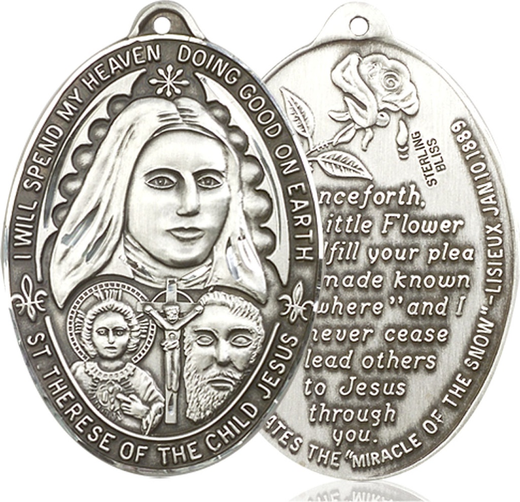 Sterling Silver Saint Therese of the Child of Jesus Medal
