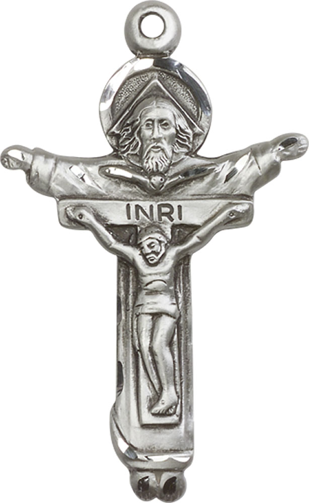 Sterling Silver Trinity Crucifix Medal