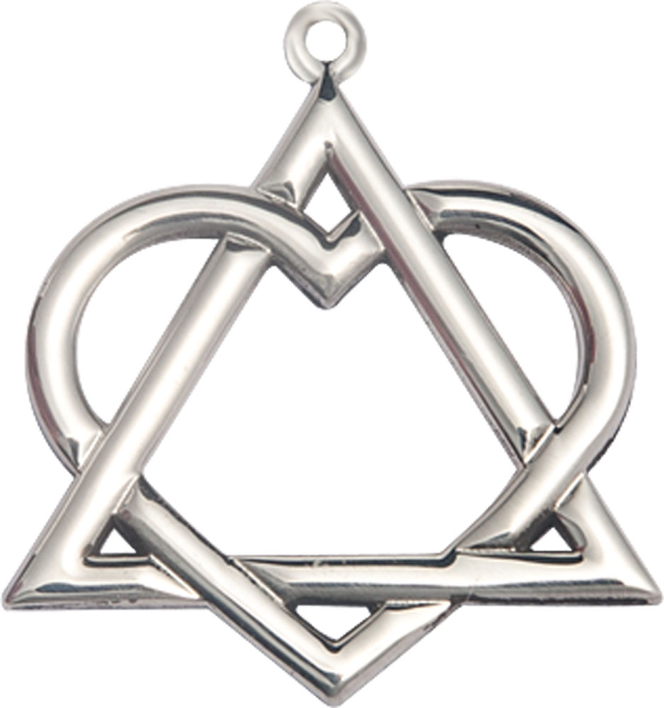 Sterling Silver Adoption Heart Medal