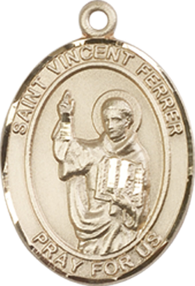 14kt Gold Saint Vincent Ferrer Medal