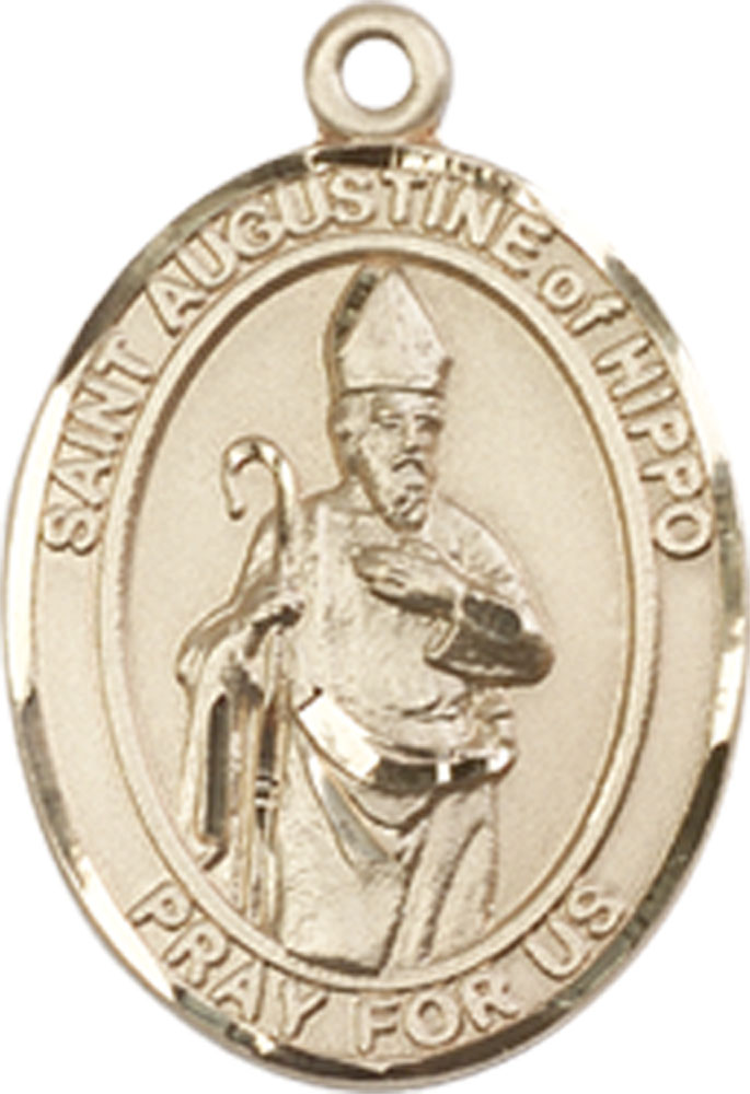 14kt Gold Saint Augustine of Hippo Medal