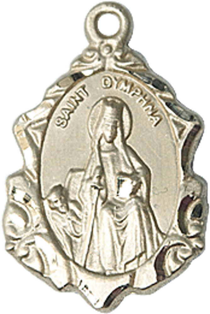 14kt Gold Saint Dymphna Medal