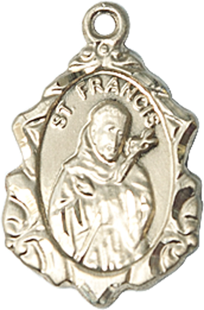 14kt Gold Saint Francis Medal