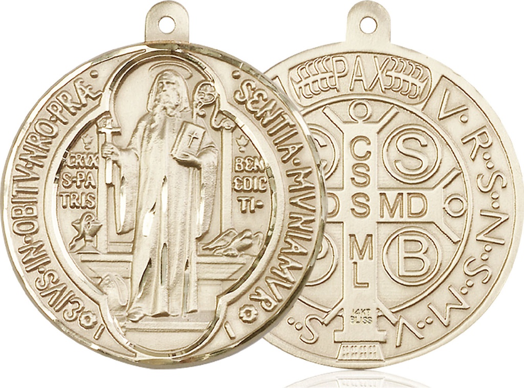 14kt Gold Saint Benedict Medal