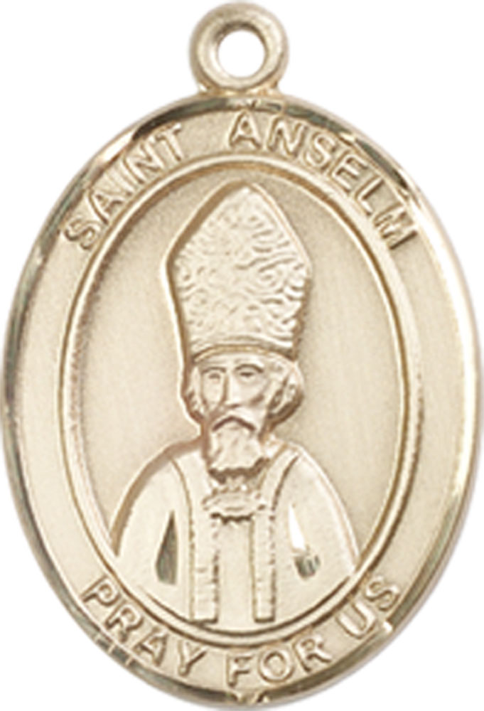14kt Gold Saint Anselm of Canterbury Medal