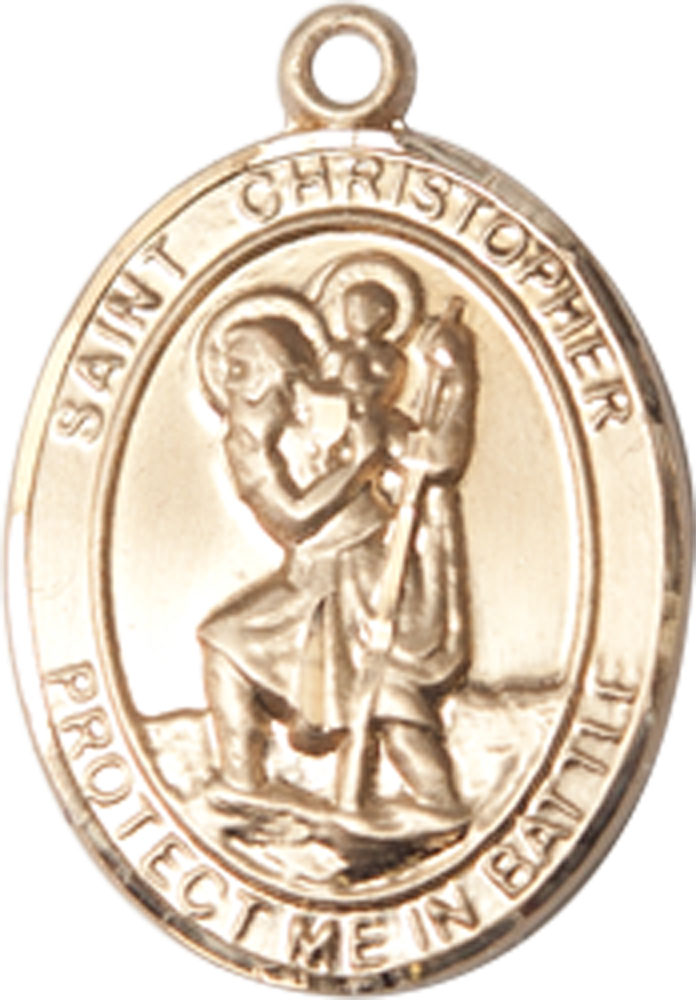 14kt Gold Saint Christopher Medal