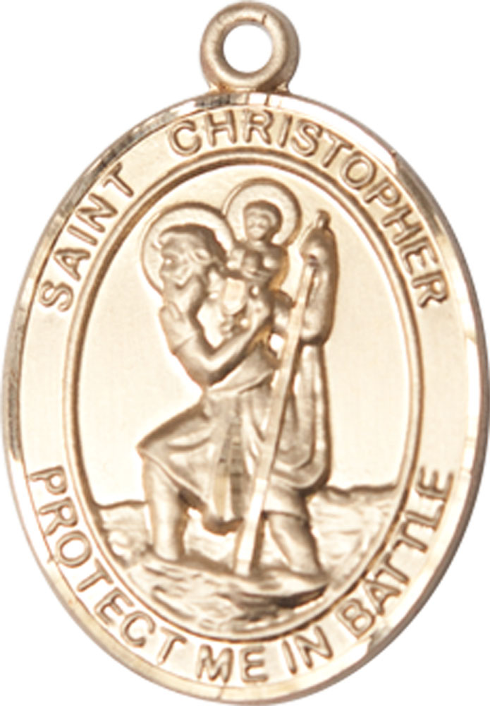 14kt Gold Saint Christopher Medal