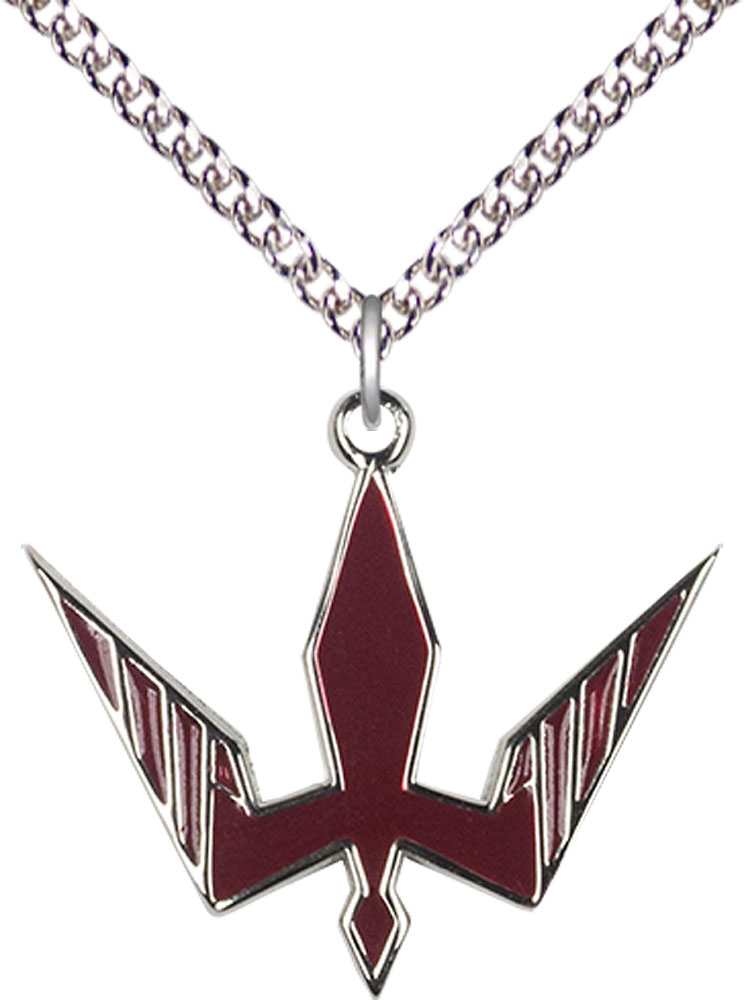 Sterling Silver Holy Spirit Pendant on a 24 inch Sterling Silver Heavy Curb chain