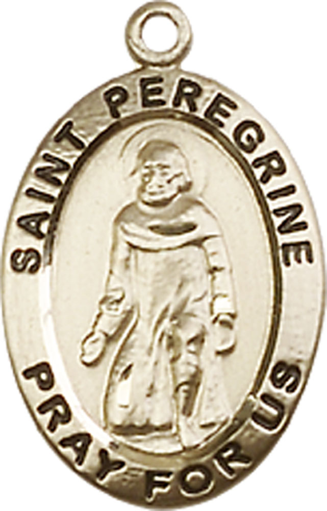 14kt Gold Saint Peregrine Medal