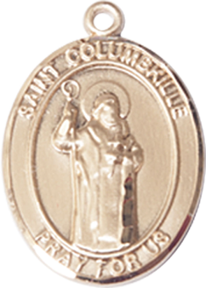 14kt Gold Saint Columbkille Medal