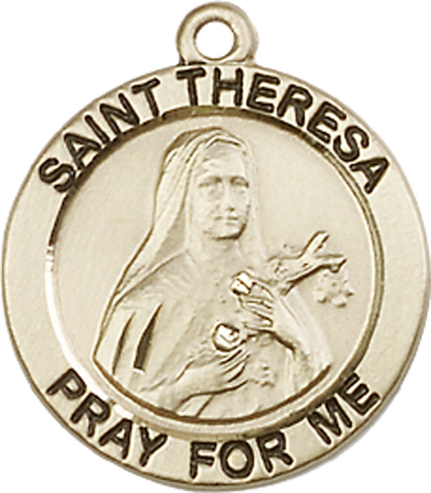 14kt Gold Saint Theresa Medal