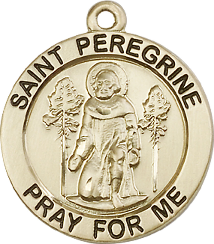 14kt Gold Saint Peregrine Medal