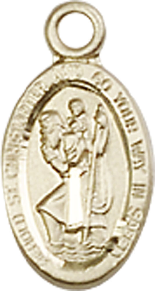 14kt Gold Saint Christopher Medal