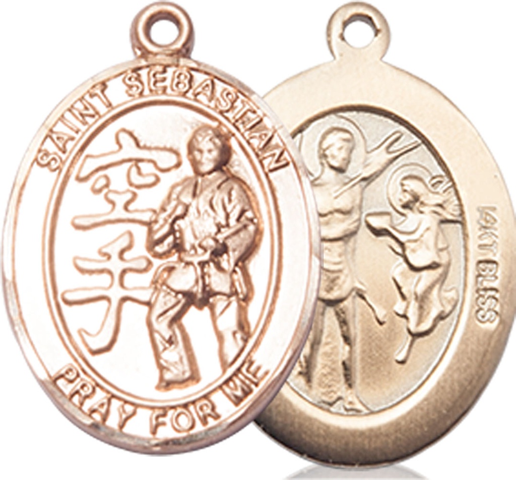 14kt Gold Saint Sebastian Karate Medal