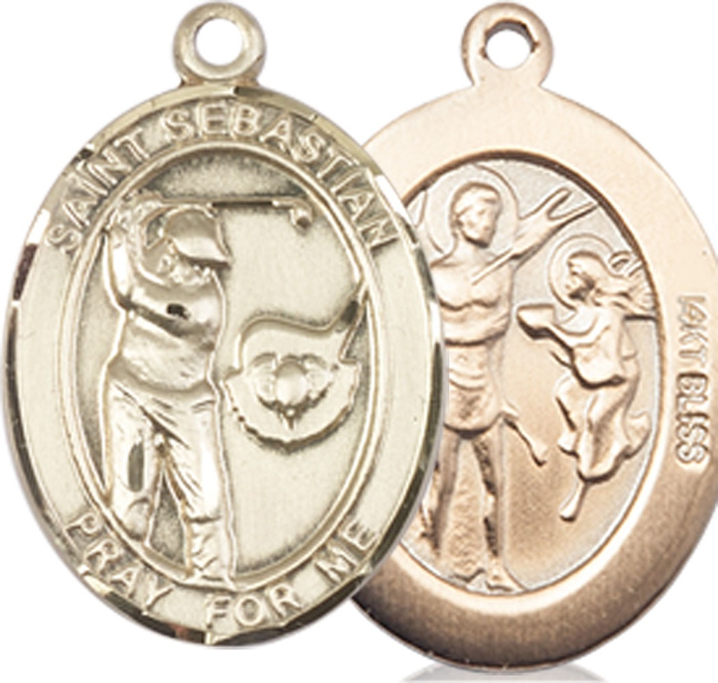 14kt Gold Saint Sebastian Golf Medal