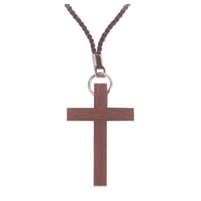 Palissander Wood Cross On Cord