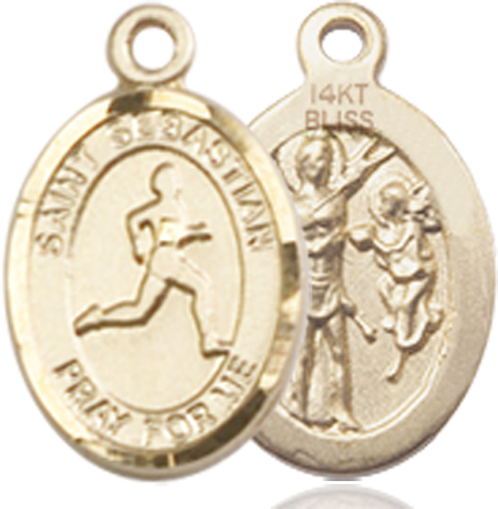 14kt Gold Saint Sebastian Track and Field Medal