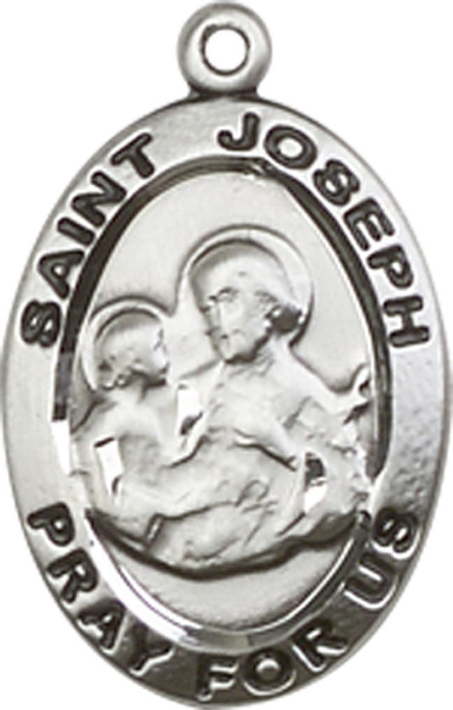 Sterling Silver Saint Joseph Medal - With Box