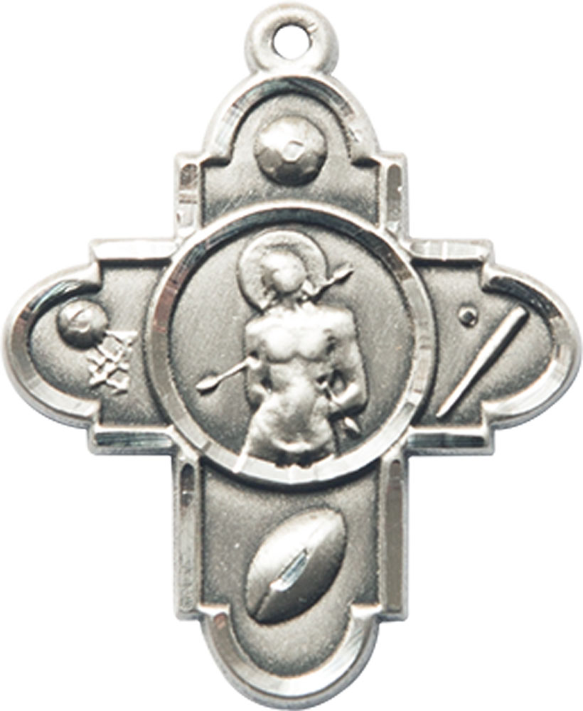 Sterling Silver 5-Way St Sebastian Medal